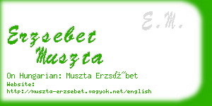 erzsebet muszta business card